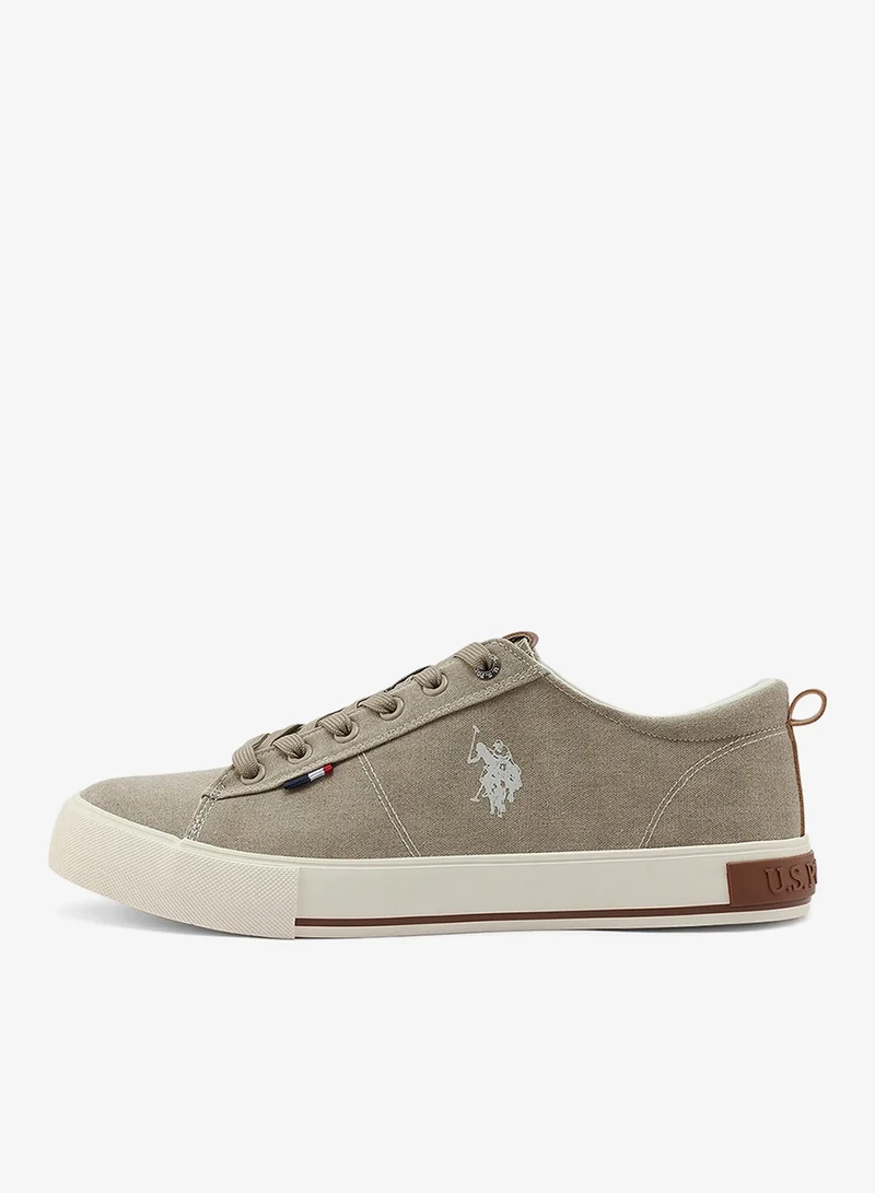 U.S. Polo Assn. Men's Sand Low-Top Sneakers - Lightweight Slip-On Design